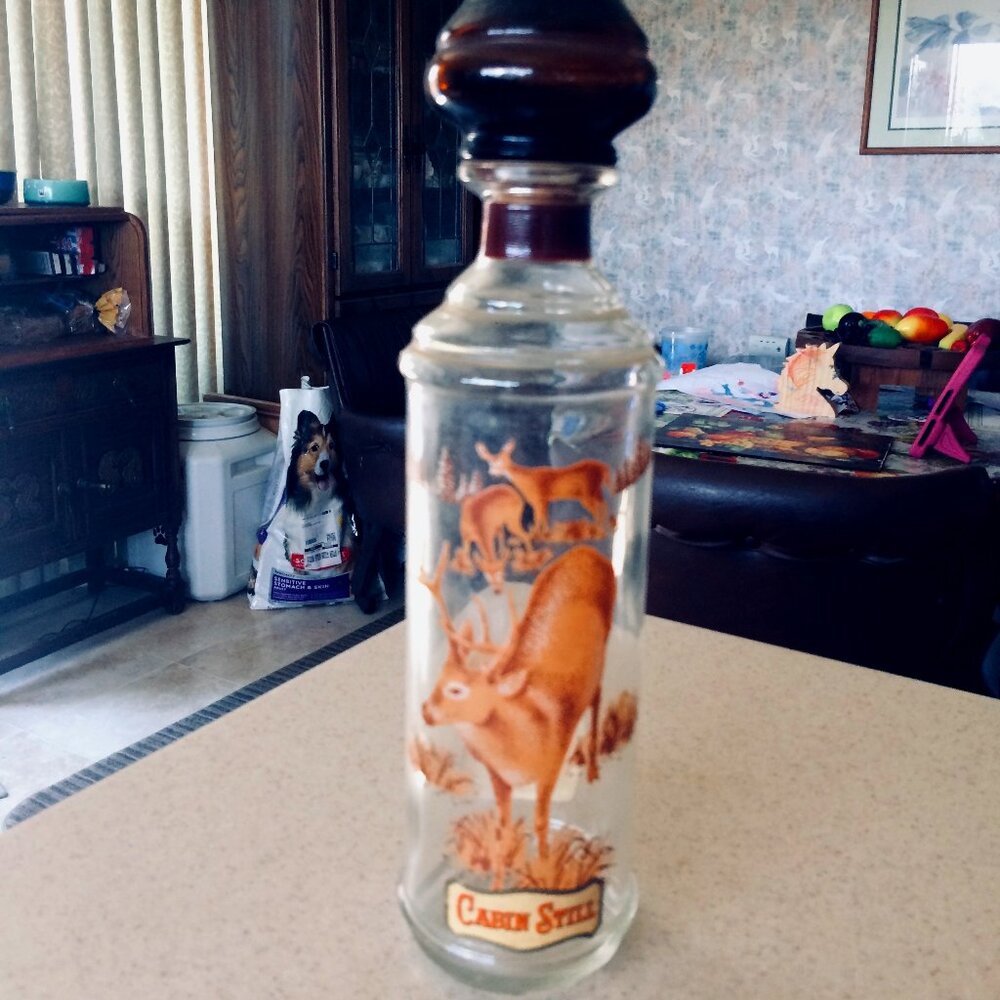 Vintage Cabin Still Sportsman's Collection bottle with Deer motif